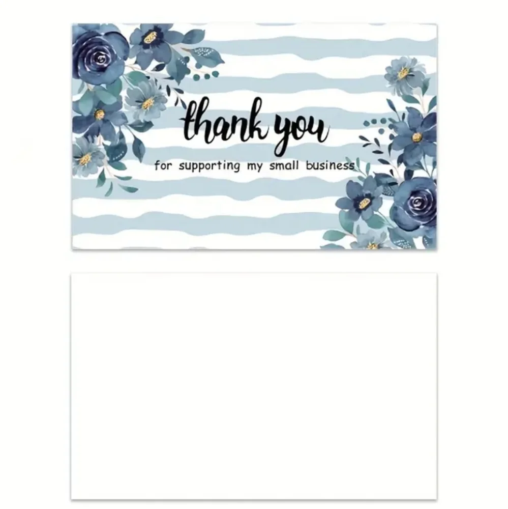 30 Thank You Cards for Supporting my Small Business Notes Floral